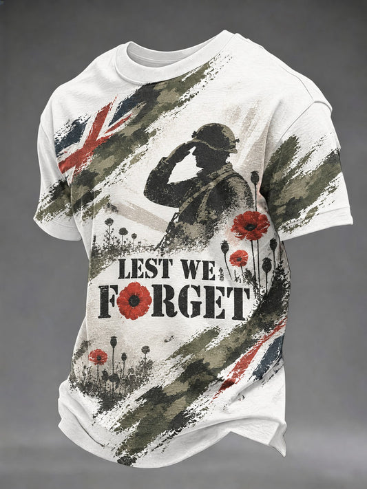 Men's Lest We Forget Printed T-shirt
