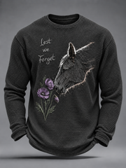 Men's Remembering The Animals Of War Waffle Long Sleeve T-Shirt