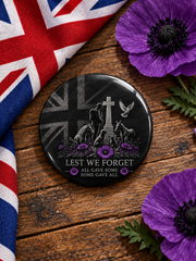 Unisex Lest We Forget The Animals Too Print Badge