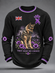 Men's Remembering The Animals Of War Waffle Long Sleeve T-Shirt
