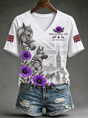 Women's Remembering The Animals Of War Short-sleeved T-shirt