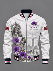 Men's Remembering The Animals Of War UK Mods Music Lover Printed Monkey Jacket