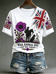 Women's Remembering The Animals Of War Short-sleeved T-shirt