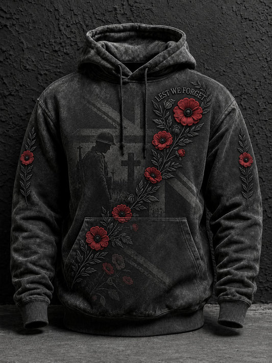 Men's Lest We Forget Printed Hoodie