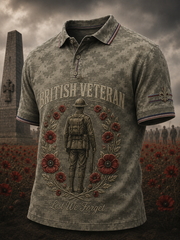 Men's British Veteran Printed polo shirt