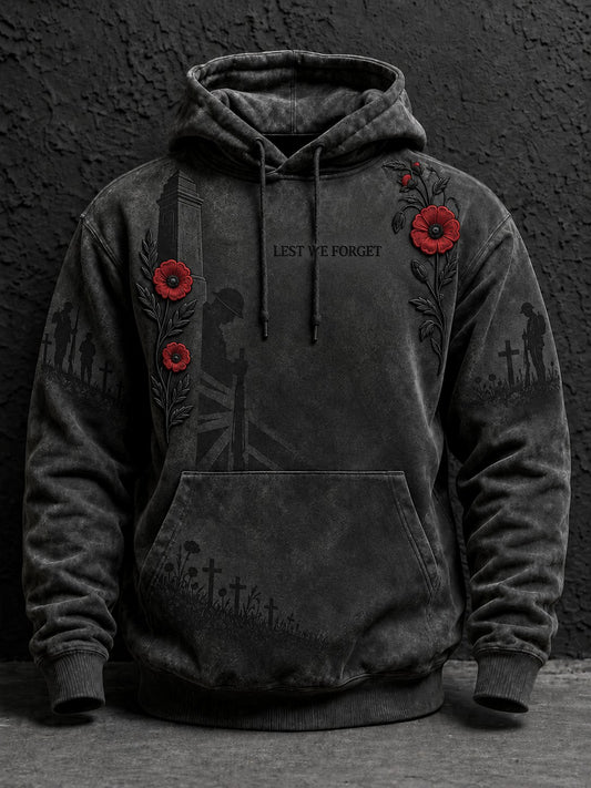 Men's Lest We Forget Printed Hoodie