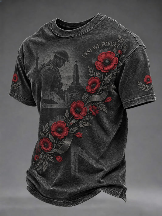 Men's Lest We Forget Printed T-shirt