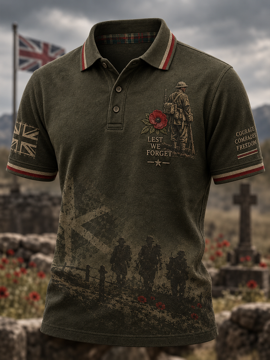 Men's British Veteran Printed polo shirt
