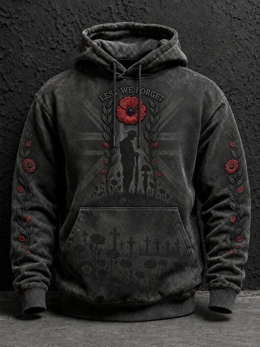 Men's Lest We Forget Printed Hoodie