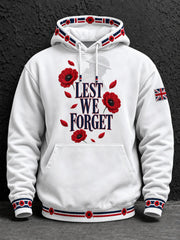 Men's Lest We Forget Printed Hoodie