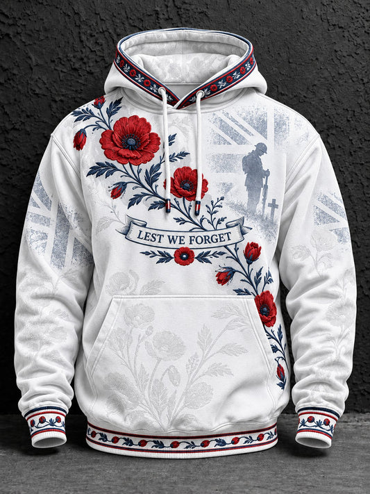Men's Lest We Forget Printed Hoodie