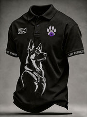 Men's Lest We Forget Military Dogs Print Shirt