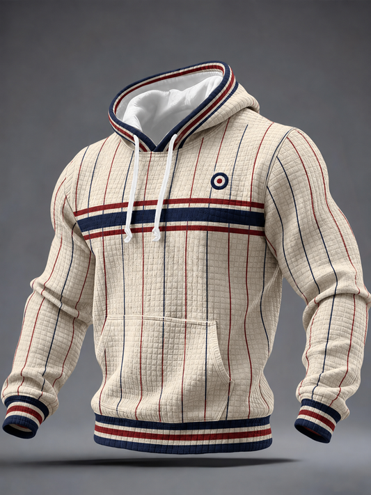 Men's Mods Culture UK Music Lover Printed Checkered Cotton Hoodie