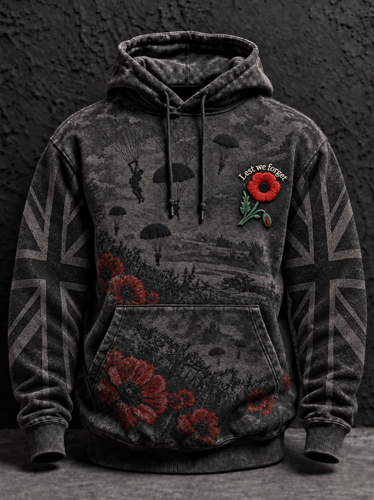 Men's Remembrance Day Lest We Forget  Hoodie