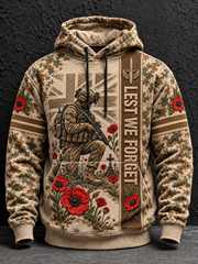 Men's Remembrance Day Lest We Forget  Hoodie