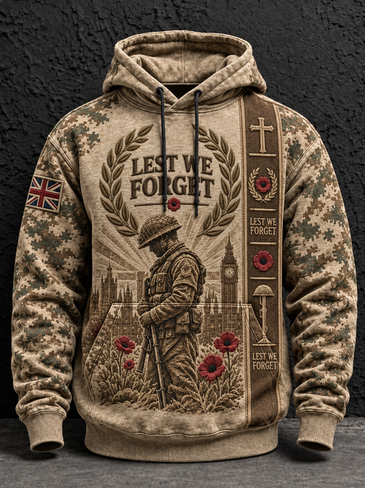 Men's Remembrance Day Lest We Forget  Hoodie