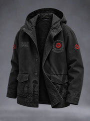 Men's Lest We Forget Print Hooded
