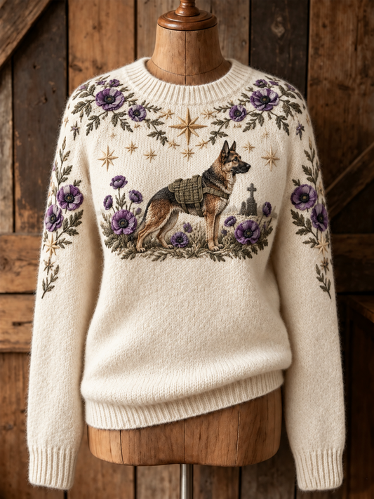 Women's Remembering The Animals Of War Long-sleeved Sweater