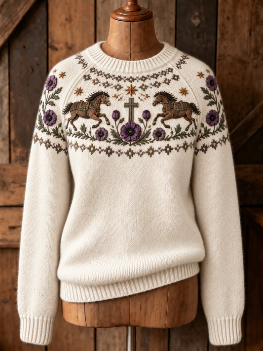 Women's Remembering The Animals Of War Crew Neck Sweater