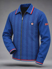 Men's UK Music Lover Mods Art Printed Zip-Up Jacket