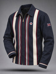 Men's UK Music Lover Mods Art Printed Zip-Up Jacket