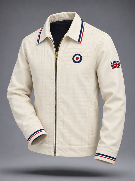 Men's UK Music Lover Mods Art Printed Zip-Up Jacket