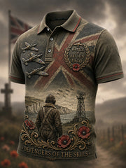 Men's Remembrance Day Lest We Forget polo shirt