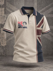Men's Cool Britannia UK Culture Art Printed Casual Tops