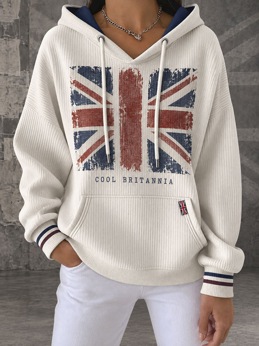 Women's Cool Britannia UK Culture Art Printed Hoodie