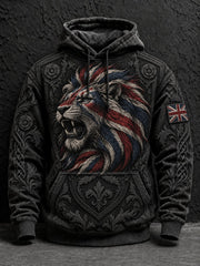 Men's British Lion Printed Hoodie