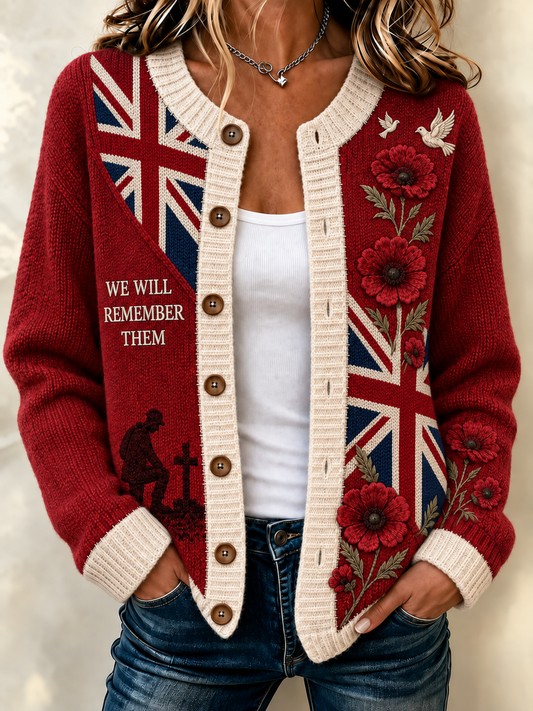 women's Remembrance Day Cardigan