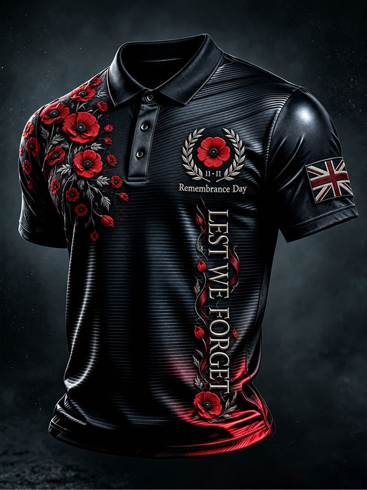 Men's Remembrance Day Lest We Forget Print Shirt