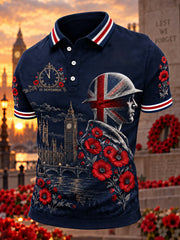 Men's Remembrance Day Lest We Forget  polo shirt