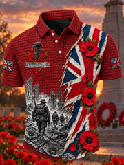 Men's Remembrance Day Lest We Forget  short sleeve shirt