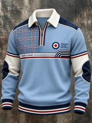 Men's UK Music Lover Mods Art Printed Zip-Up Hoodie