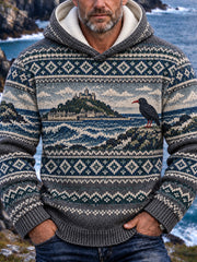 Men's Cornwall Art Print Hoodie