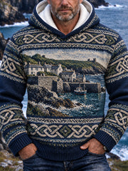 Men's Cornwall Art Print Hoodie