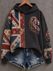 Women's British patchwork-style print Regular Sweatshirt