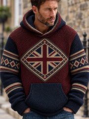 Men's UK Flag Print Casual Hoodie