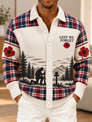 Men's Remembrance Day Vintage British Welsh Patterned Imitation Sweater