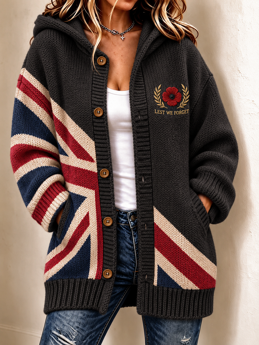 Women's Remembrance Day Composite Fleece Long Coat