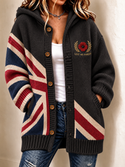 Women's Remembrance Day Composite Fleece Long Coat