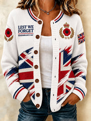 Women's Lest We Forget Print Cardigan