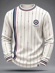 Men's UK Music Lover Mods Art Printed Waffle Sweatshirt