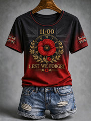 Women's Lest We Forget Print T-shirt