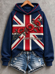 Women's Lest We Forget Print Hoodies