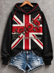 Women's Lest We Forget Print Hoodies