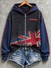 Women's Lest We Forget Print Zip-Up Hoodie