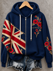 Women's Remembrance Day Zip-Up Hoodie