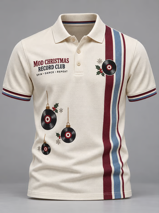 Men's Mods Culture UK Music Lover Christmas Printed polo shirt